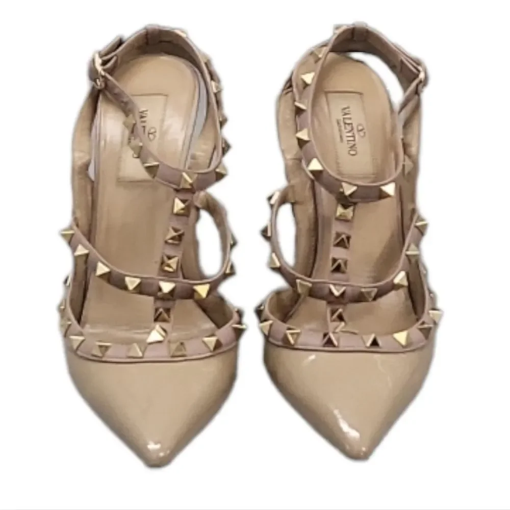 VALENTINO Nude Rockstud Cages Pump‎ 100mm Size 39